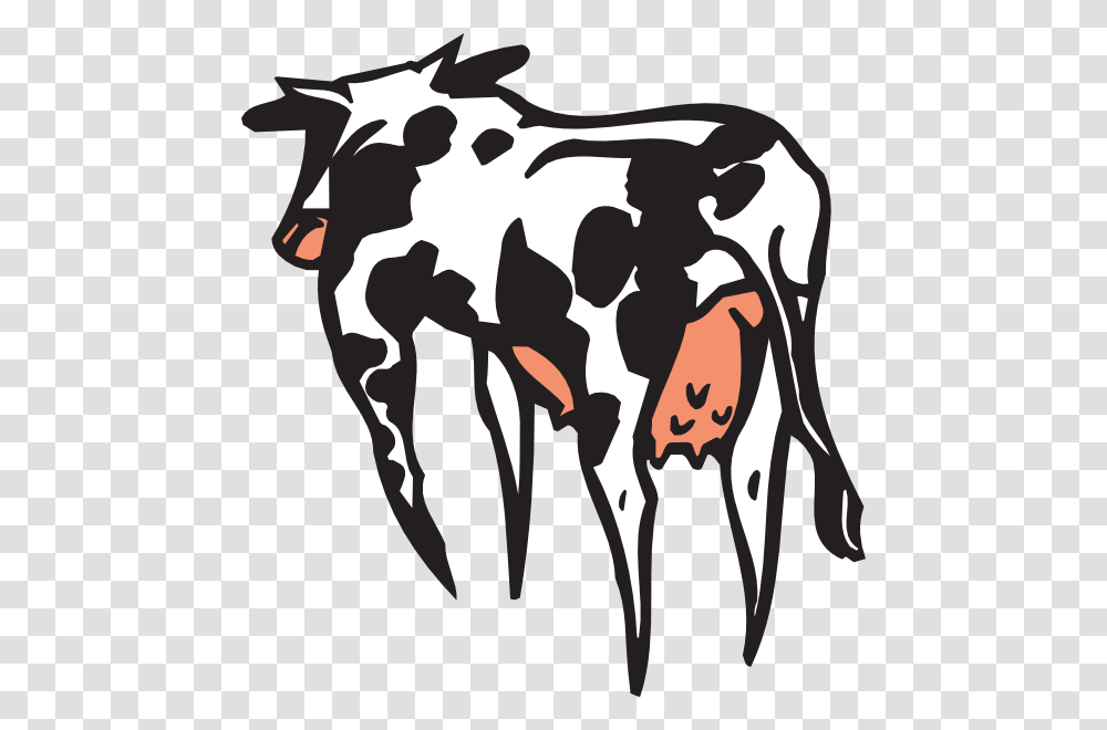 Colored Cow Rear View Clip Art, Animal, Cattle, Mammal, Painting Transparent Png