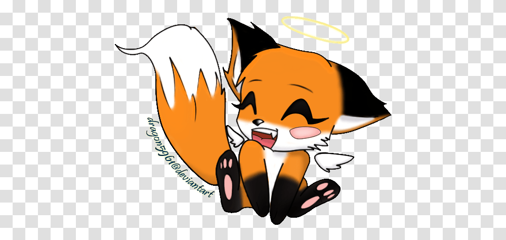 Colored Drawing Cute Cute Fox Animated, Comics, Book Transparent Png