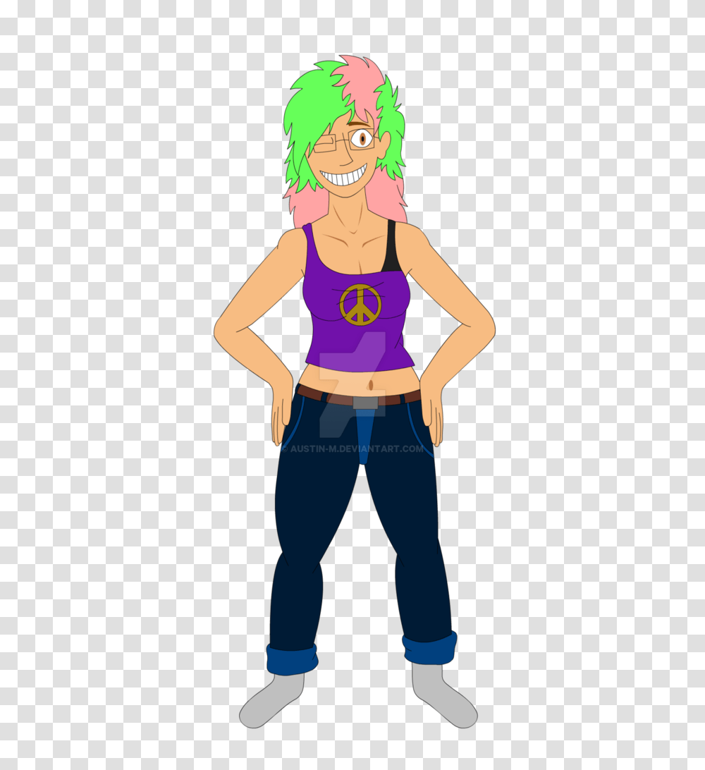 Colored Human Charlotte Colored Hair, Pants, Person, Female Transparent Png