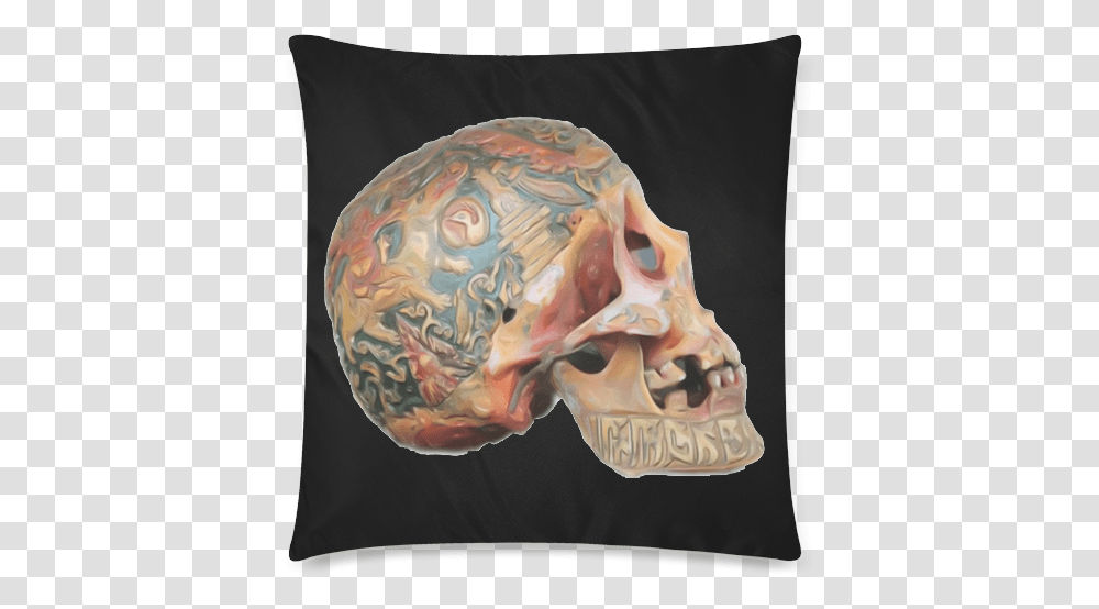 Colored Human Skull Custom Zippered Pillow Case 18 Cushion, Skin, Tattoo, Animal Transparent Png