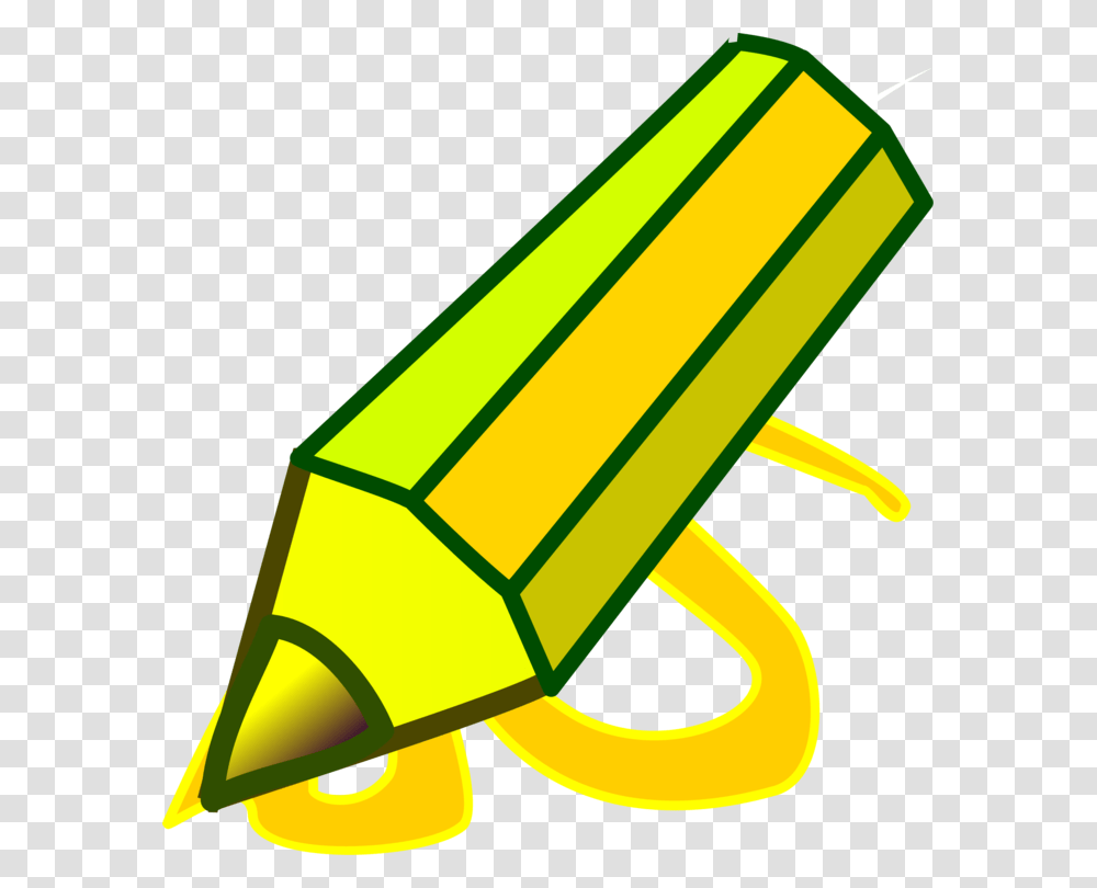 Colored Pencil Drawing Crayon Yellow, Weapon, Weaponry, Lawn Mower, Tool Transparent Png