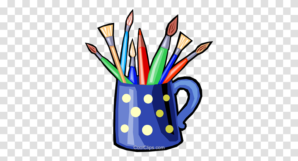 Colored Pencils And Paint Brushes Royalty Free Vector Clip Art Transparent Png