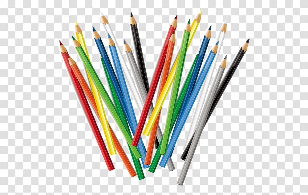 Colored Pencils Pattern Color Pencil, Brush, Tool Transparent Png