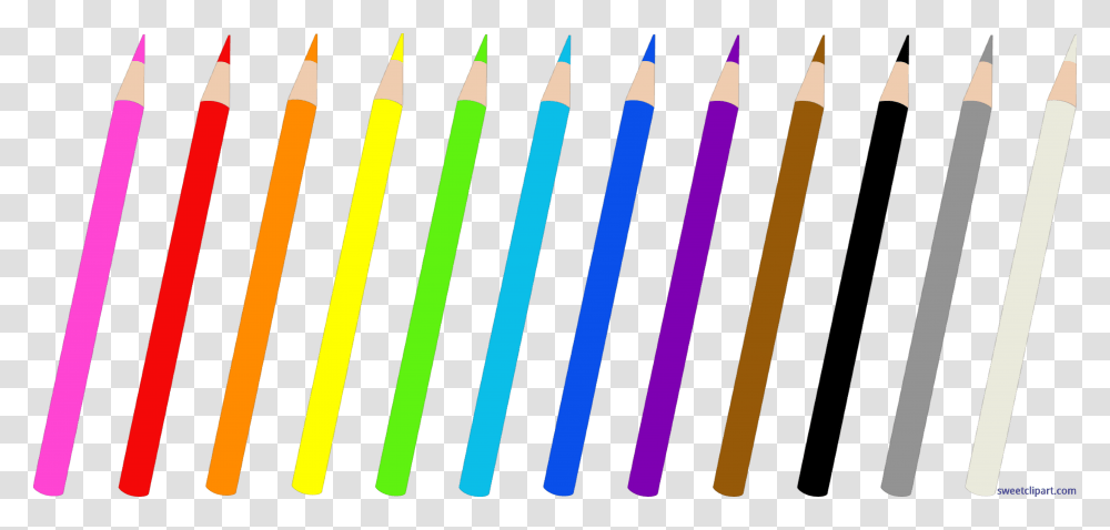 Colored Pencils Set Of Clip Art, Crayon Transparent Png