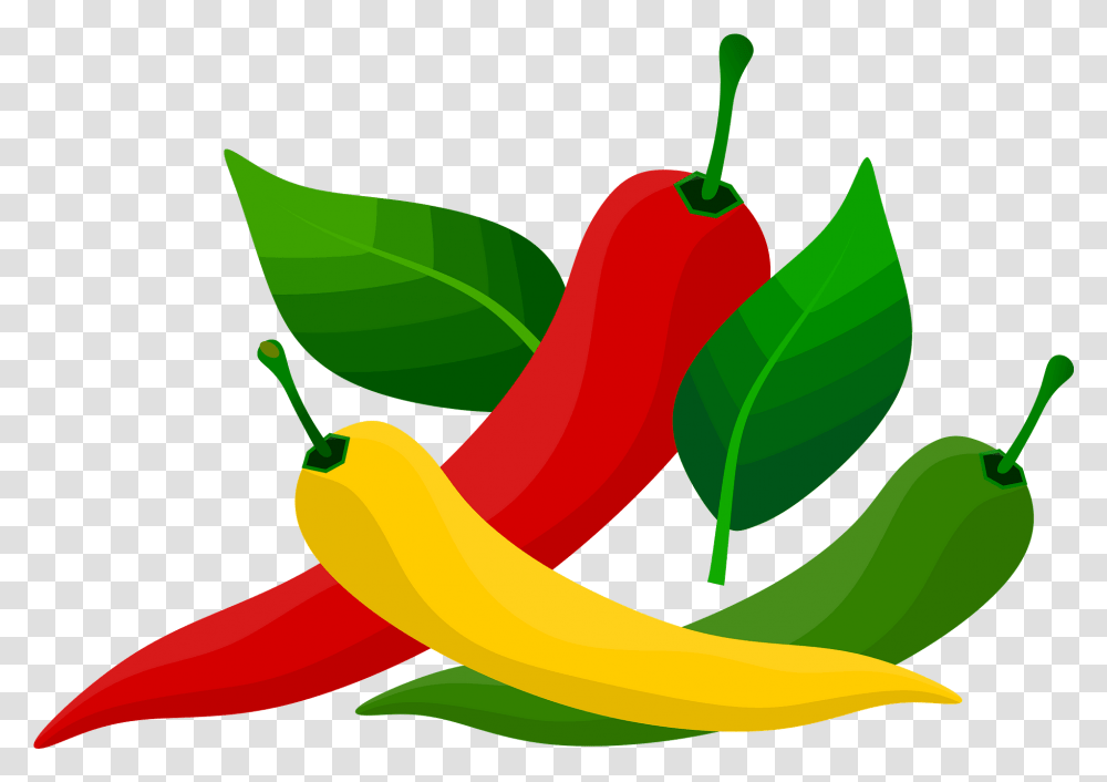 Colored Peppers Clipart Clipart Peppers, Plant, Banana, Fruit, Food Transparent Png