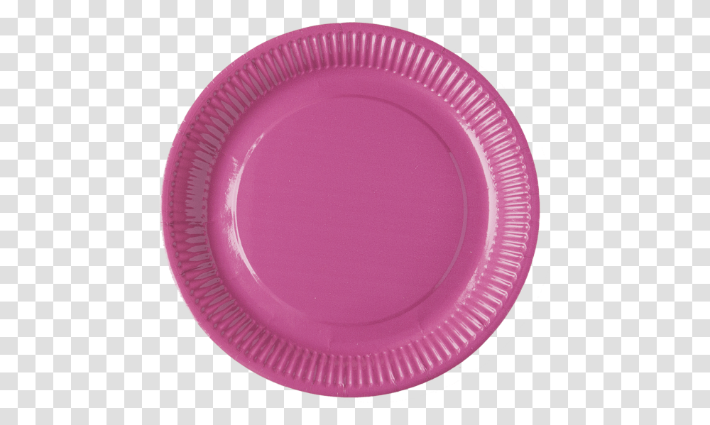 Colored Pink Smooth Fluted 23cm Circle, Dish, Meal, Food, Saucer Transparent Png