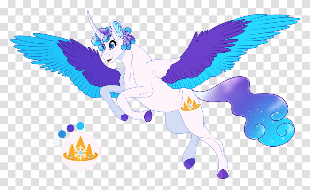 Colored Wings Curved Horn Female Mare Multicolored Cartoon, Bird, Animal, Dragon Transparent Png