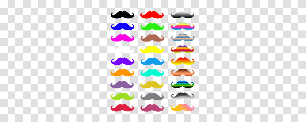 Colorful Mustache Transparent Png