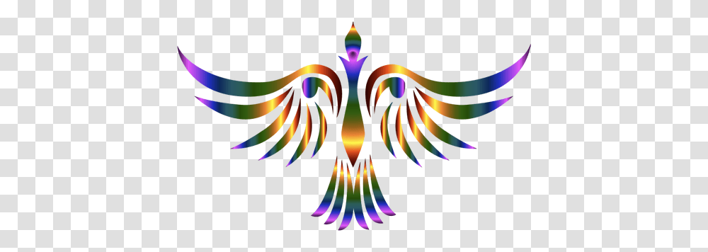 Colorful Abstract Tribal Bird Illustration, Ornament, Pattern, Fractal Transparent Png