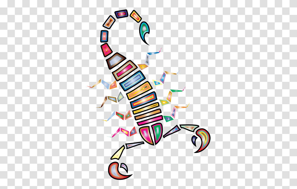 Colorful Abstract Tribal Scorpion Scorpion, Floral Design, Pattern Transparent Png