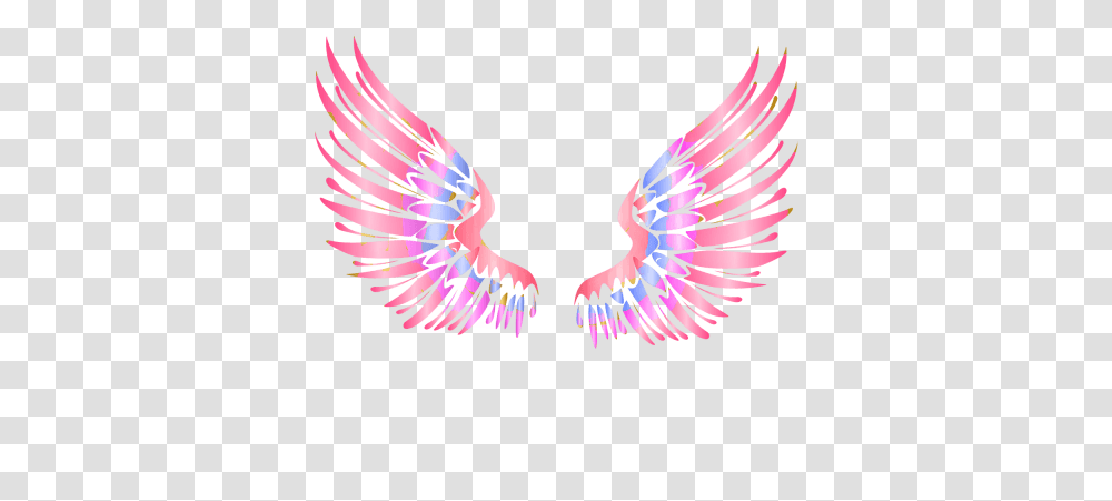 Colorful Angels Wings Gold Wings Background, Logo, Symbol, Trademark, Bird Transparent Png