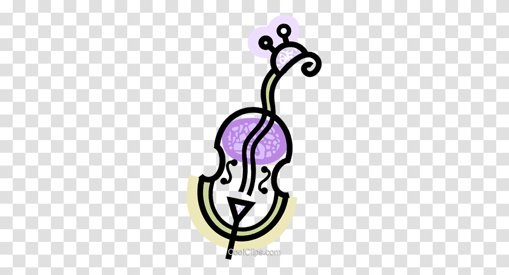 Colorful Bass Violin Royalty Free Vector Clip Art Illustration, Stencil, Number Transparent Png