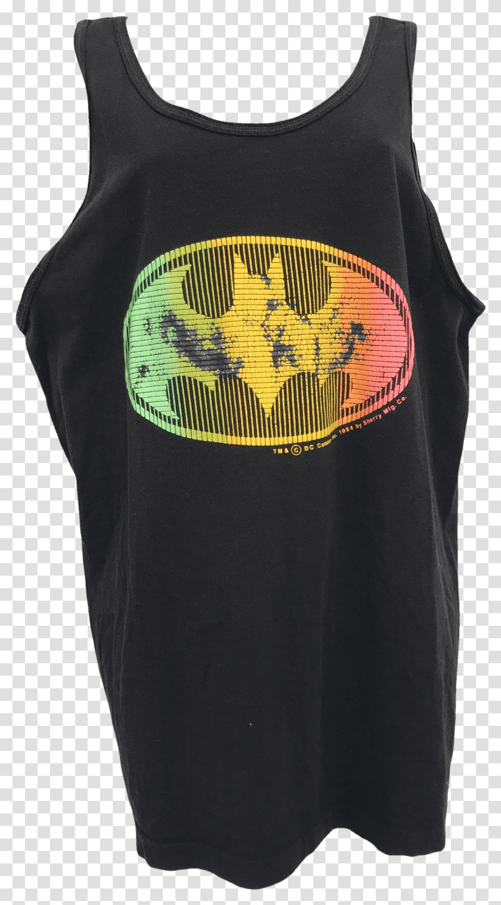 Colorful Batman Logo Tank Top Cross, Clothing, Apparel, T-Shirt, Undershirt Transparent Png