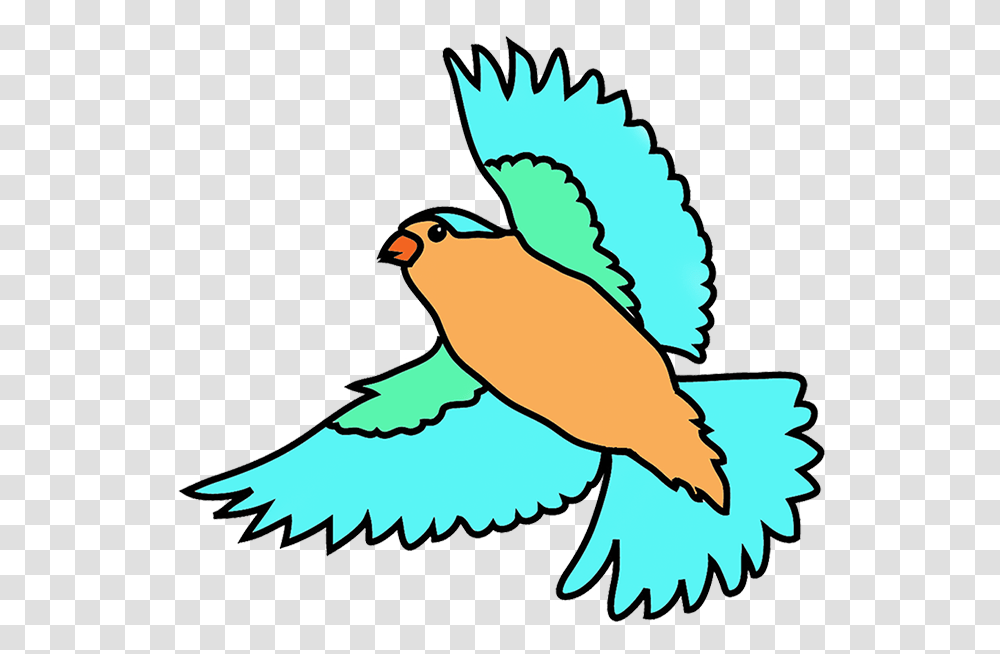 Colorful Birds Flying Clipart, Animal, Jay, Canary, Bluebird Transparent Png