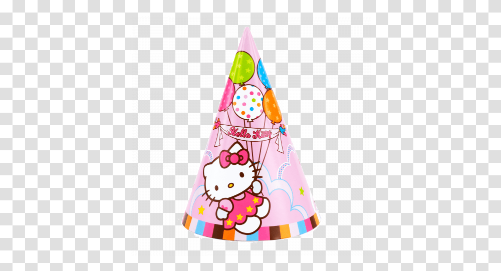 Colorful Birthday Party Hat Image Hello Kitty Birthday Hat, Clothing, Apparel, Cone Transparent Png