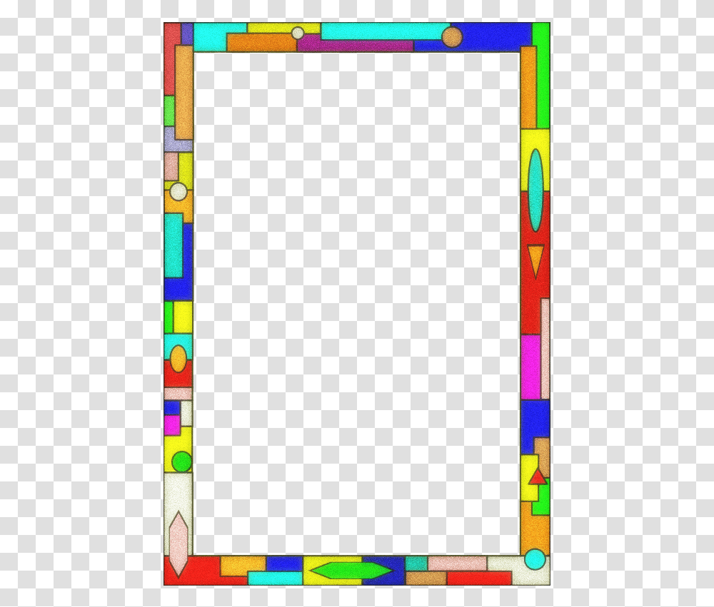Colorful Border Design, Stained Glass Transparent Png