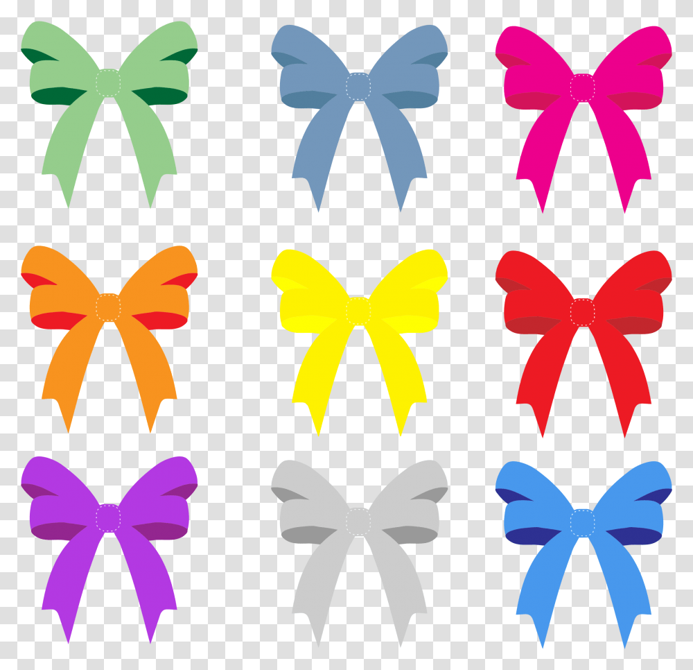 Colorful Bows Collection Ribbons Clipart, Tie, Accessories, Accessory, Necktie Transparent Png