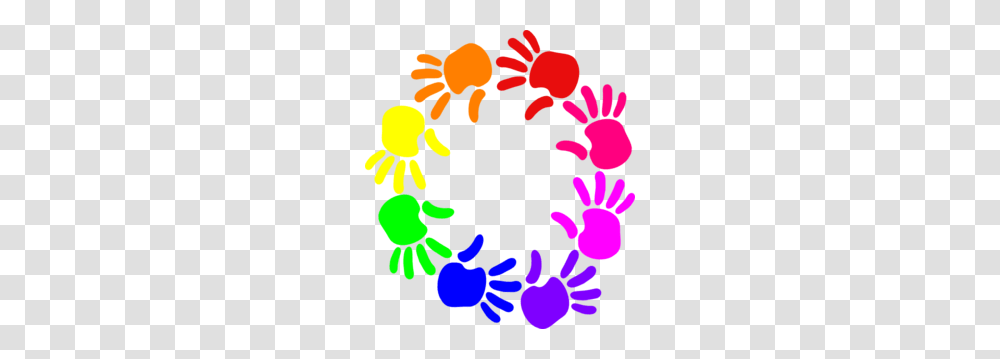 Colorful Circle Of Hands Clip Art, Animal, Sea Life, Silhouette Transparent Png