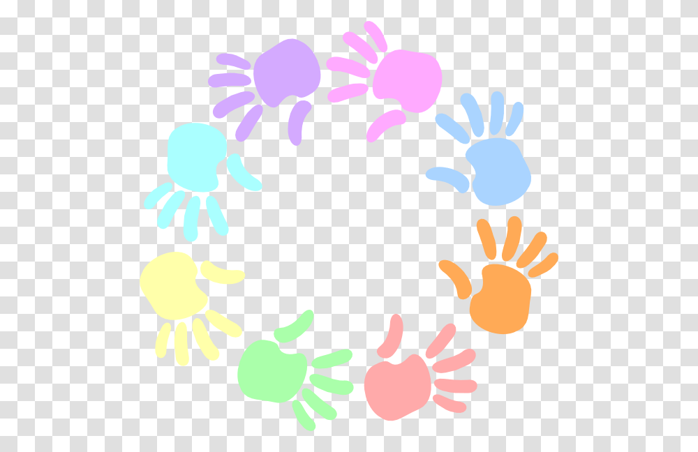 Colorful Circle Of Hands Clip Art, Drawing Transparent Png