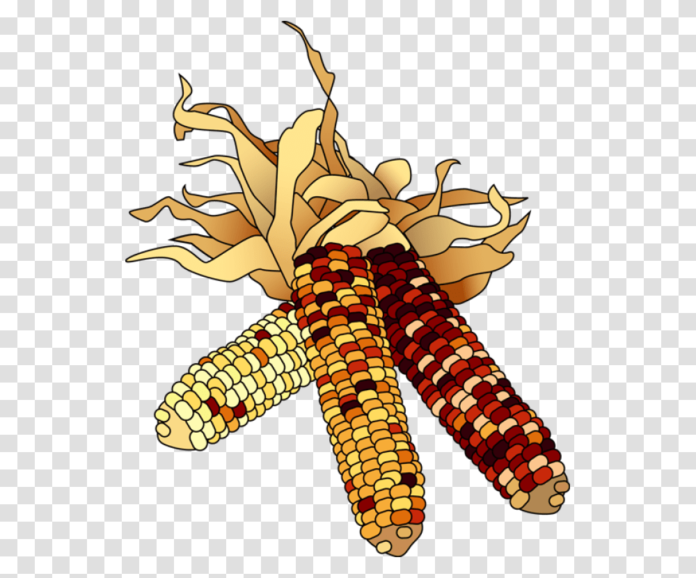 Colorful Clip Art For The Autumn Season Dried Indian Corn Clipart Indian Corn, Plant, Vegetable, Food, Grain Transparent Png