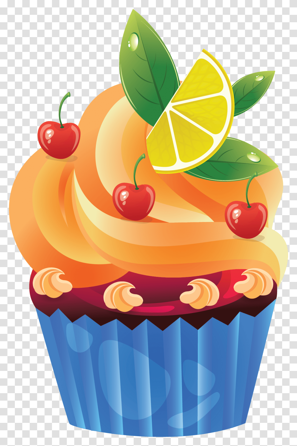 Colorful Cliparts For Cupcake, Cream, Dessert, Food, Creme Transparent Png