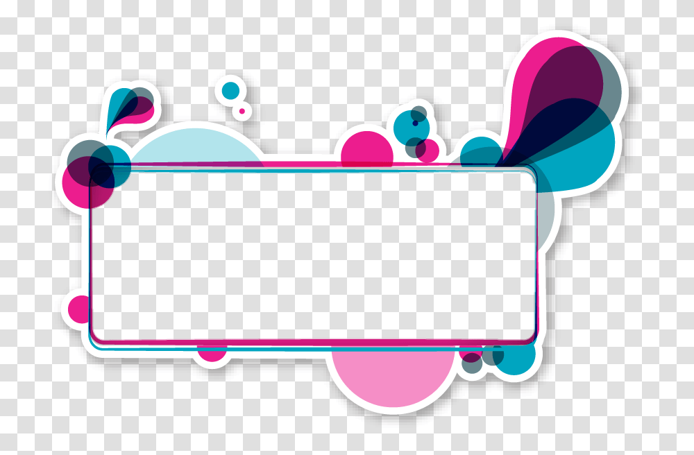 Colorful Color Bubbles Groovy Bubble Border Borders, Transportation, Monitor Transparent Png