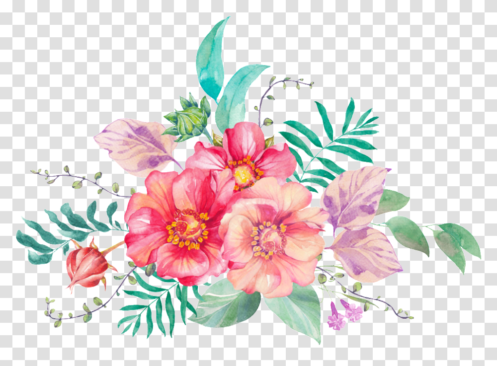 Colorful Colorful Flower Cartoon Flower Bouquet Cartoon Design, Plant, Floral Design, Pattern Transparent Png