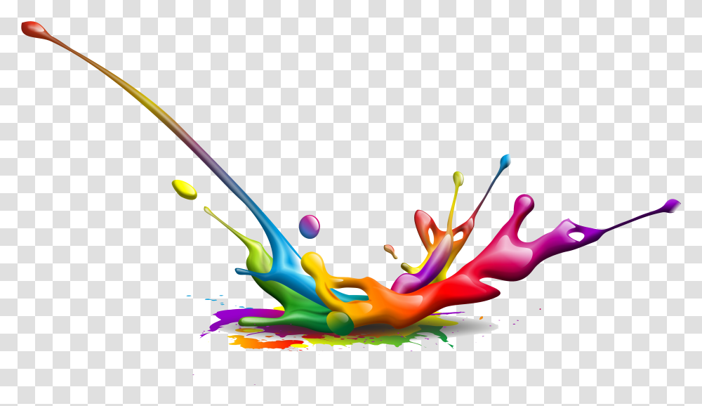 Colorful Colors Paint Splash Splashed Vector Splash Background, Fractal, Pattern Transparent Png