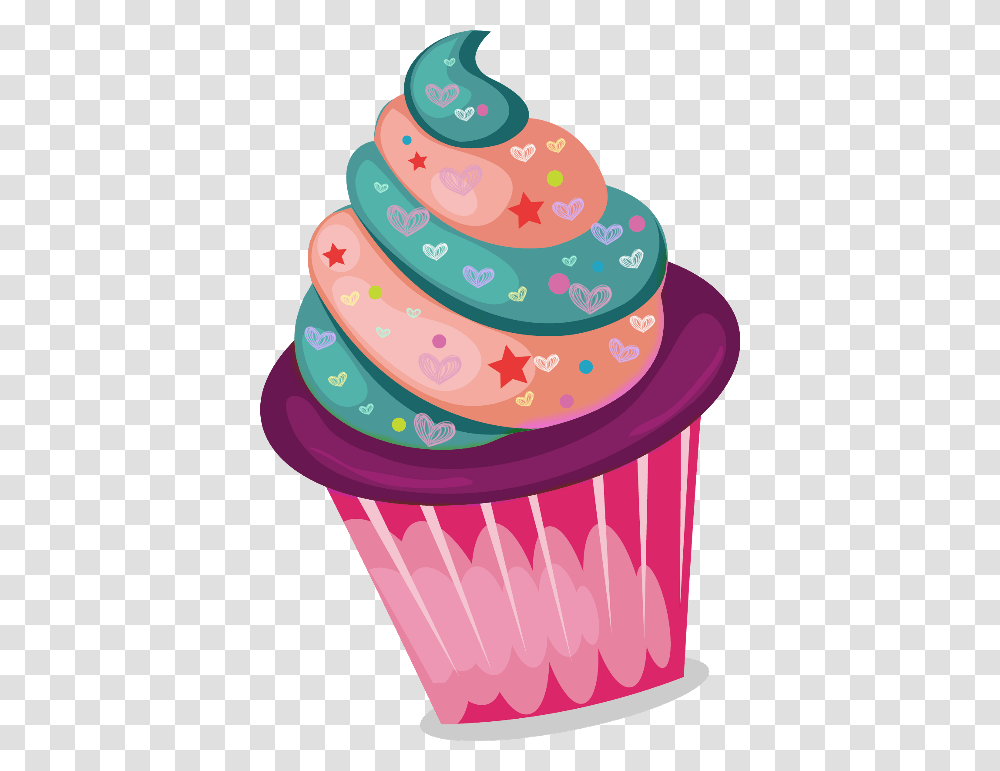 Colorful Cupcake Clipart Background Cupcake Clipart, Cream, Dessert, Food, Creme Transparent Png