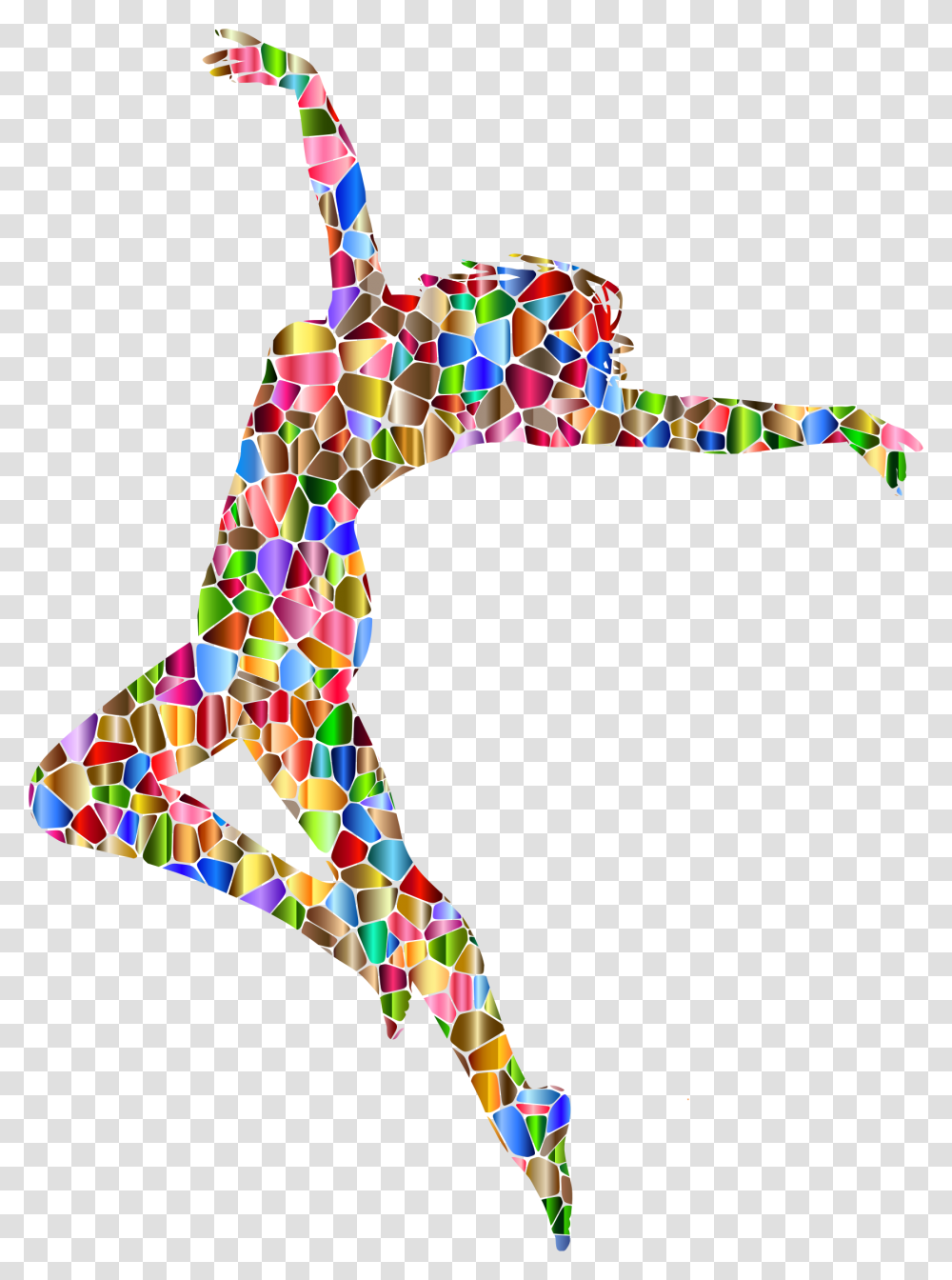 Colorful Dancing Silhouette, Modern Art, Wall, Appliance Transparent Png
