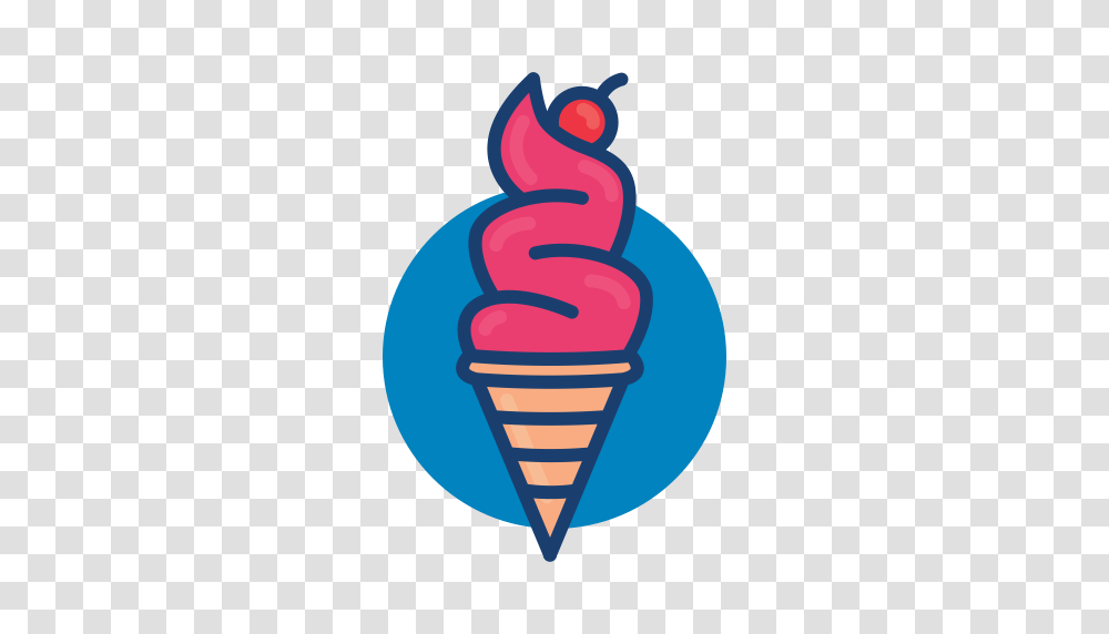 Colorful Dessert Food Ice Cream Popsicle Icon Colorful Icon, Cone Transparent Png