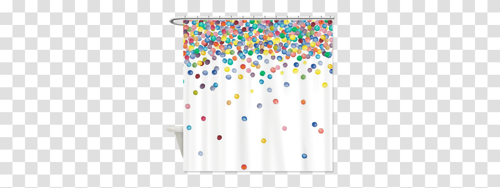 Colorful Falling Watercolor Confetti Dots Shower Curtains Shower Curtain, Texture, Rug, Paper Transparent Png
