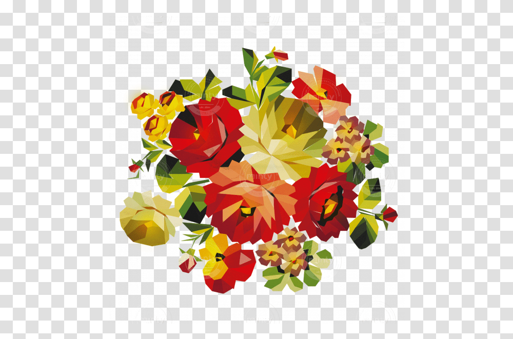 Colorful Flower Bunch Beautiful Flowers In A Vase Flower In Flower Vase, Graphics, Art, Floral Design, Pattern Transparent Png