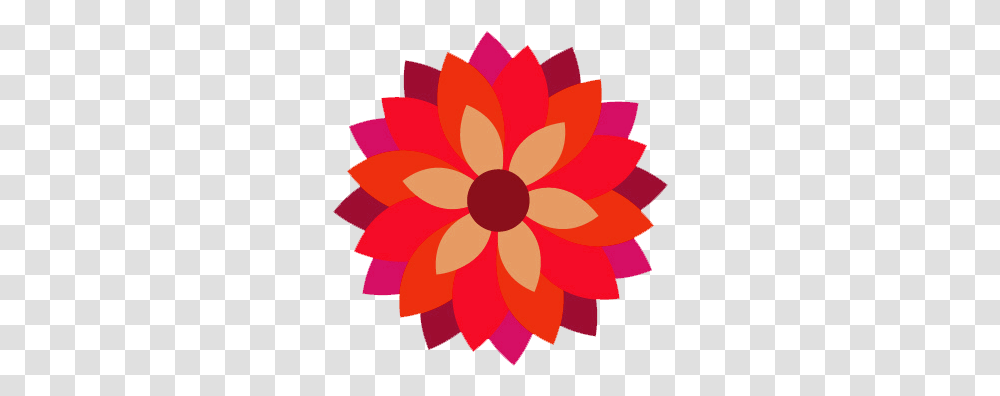 Colorful Flower Image Illustration, Logo, Plant, Dahlia Transparent Png