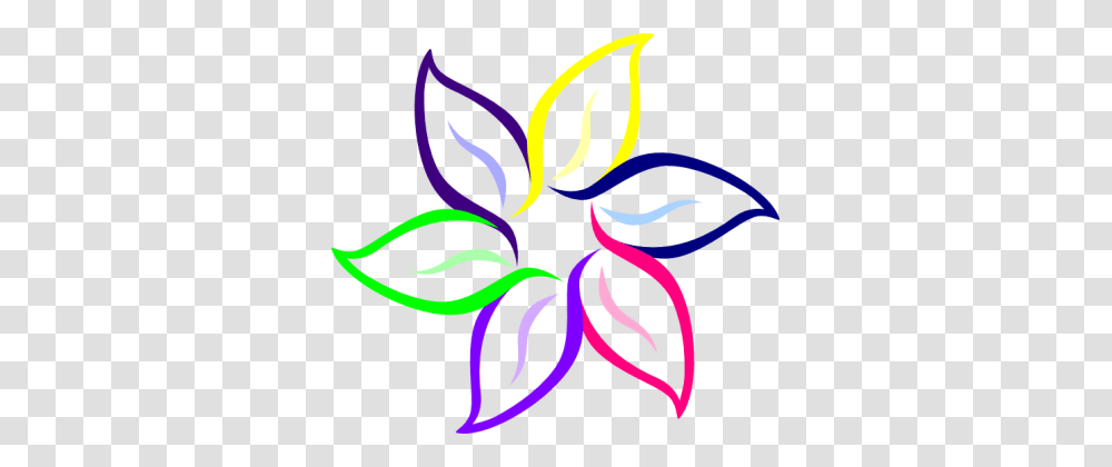 Colorful Flowers Clipart, Floral Design, Pattern, Fractal Transparent Png