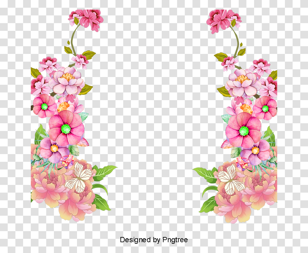 Colorful Frame Border Design Vintage Floral Border Border Flower Design, Floral Design, Pattern Transparent Png