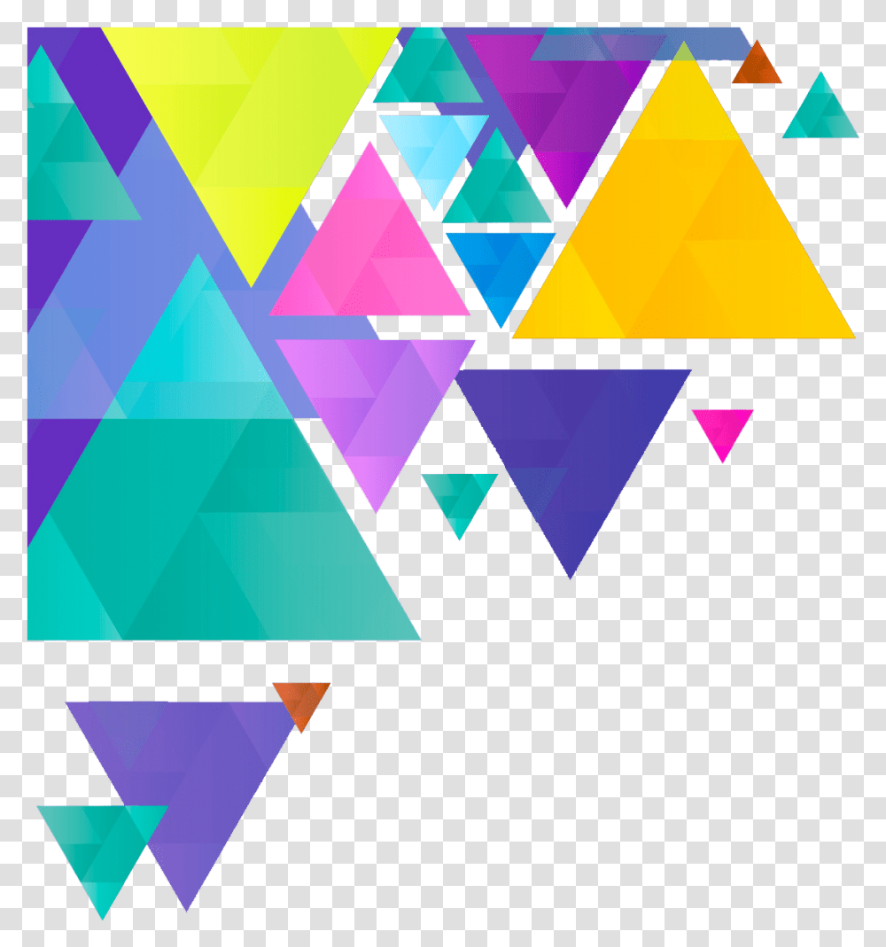 Colorful Geometric Background, Triangle, Modern Art Transparent Png