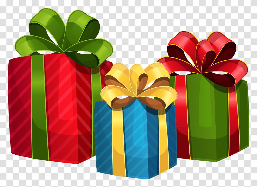 Colorful Gift Clipart Christmas Presents Clipart Transparent Png