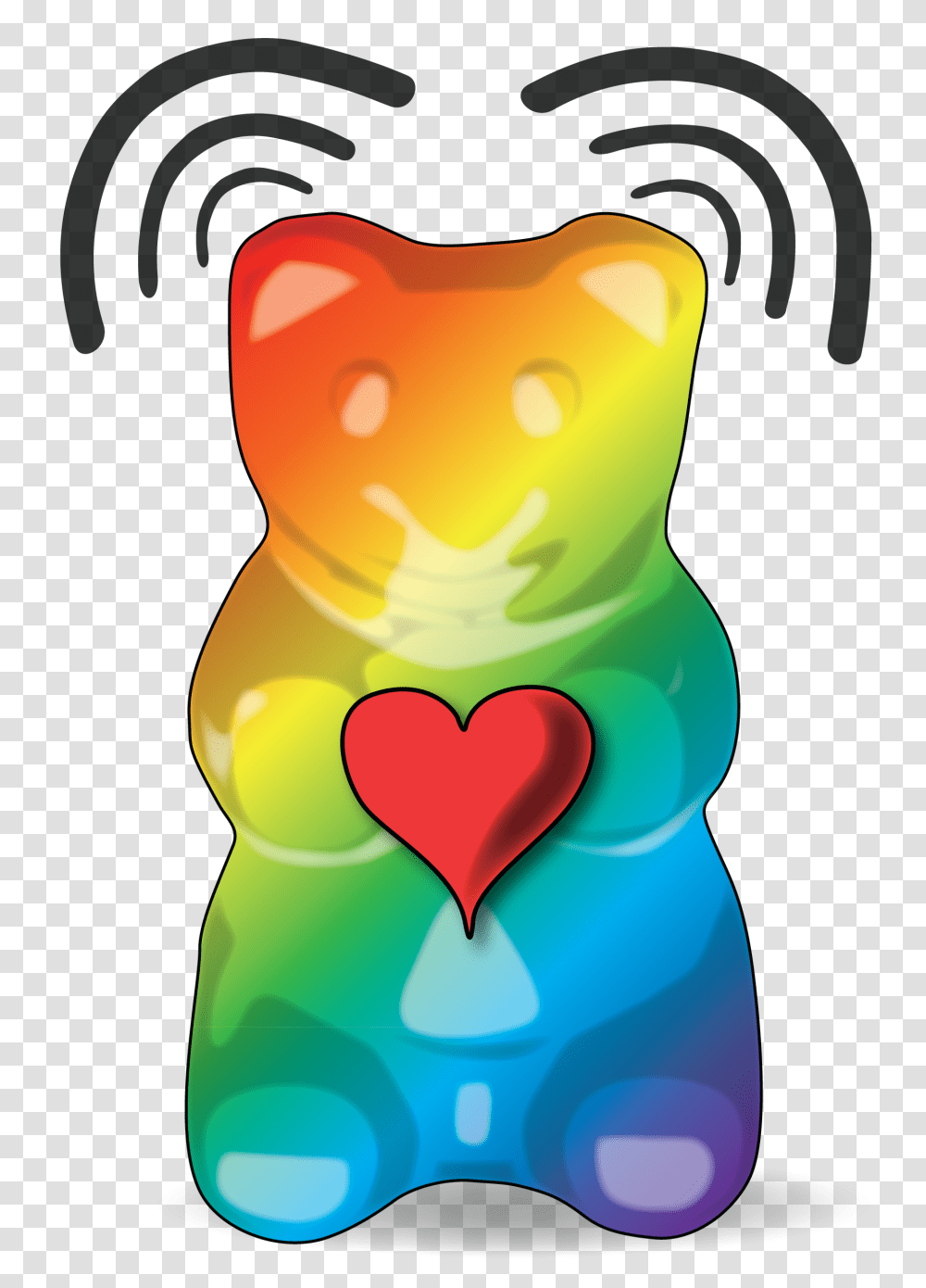 Colorful Gummy Bear, Sweets, Food, Toy, Heart Transparent Png