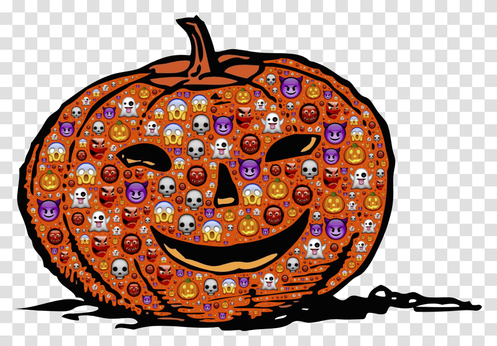 Colorful Halloween Pumpkns, Crowd, Rug, Plant, Mask Transparent Png