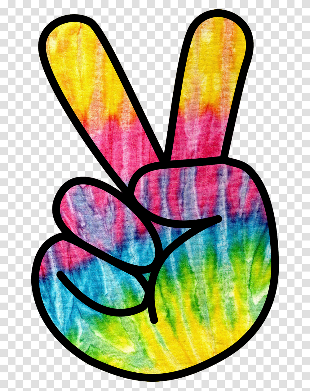 Colorful Hand Sharing Peace Sign Hippie Tie Dye Peace Sign, Modern Art, Alphabet, Heart Transparent Png