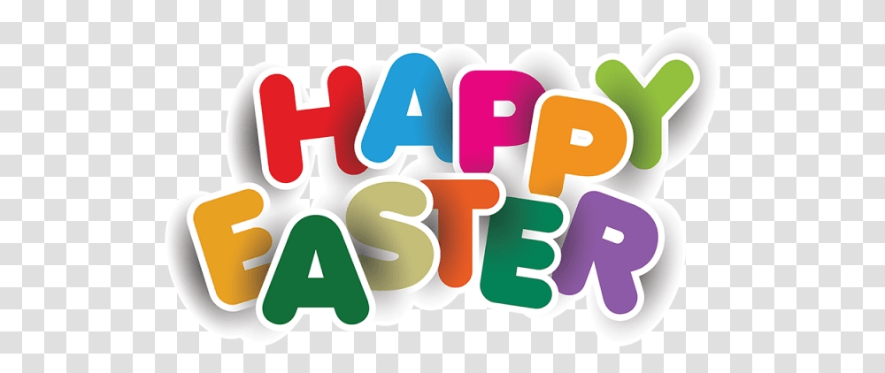 Colorful Happy Easter Typography Background Happy Easter, Text, Word, Label, Number Transparent Png
