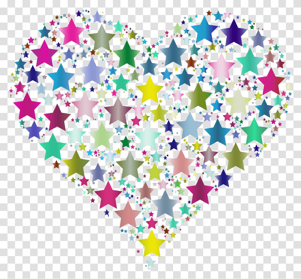 Colorful Heart And Star, Paper, Rug, Parade Transparent Png