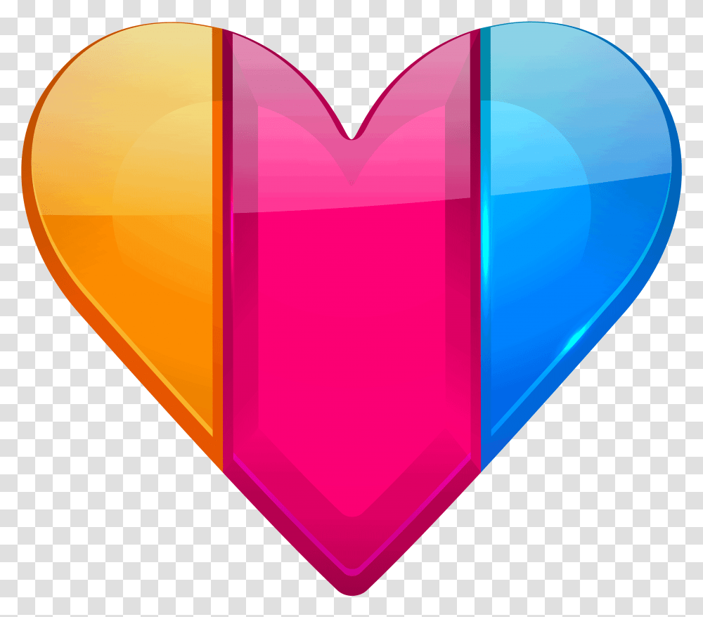 Colorful Heart Clipart Colorful Heart Images, Plectrum Transparent Png
