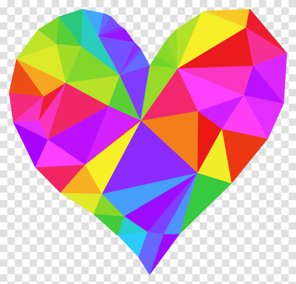 Colorful Heart Clipart, Diamond, Gemstone, Jewelry, Accessories Transparent Png
