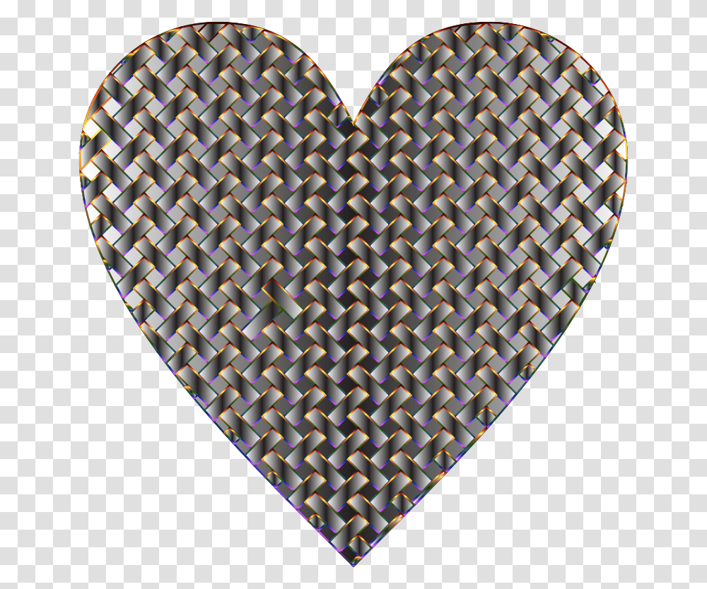 Colorful Heart Lattice Weave Gold Hoop Earring On Background, Rug Transparent Png