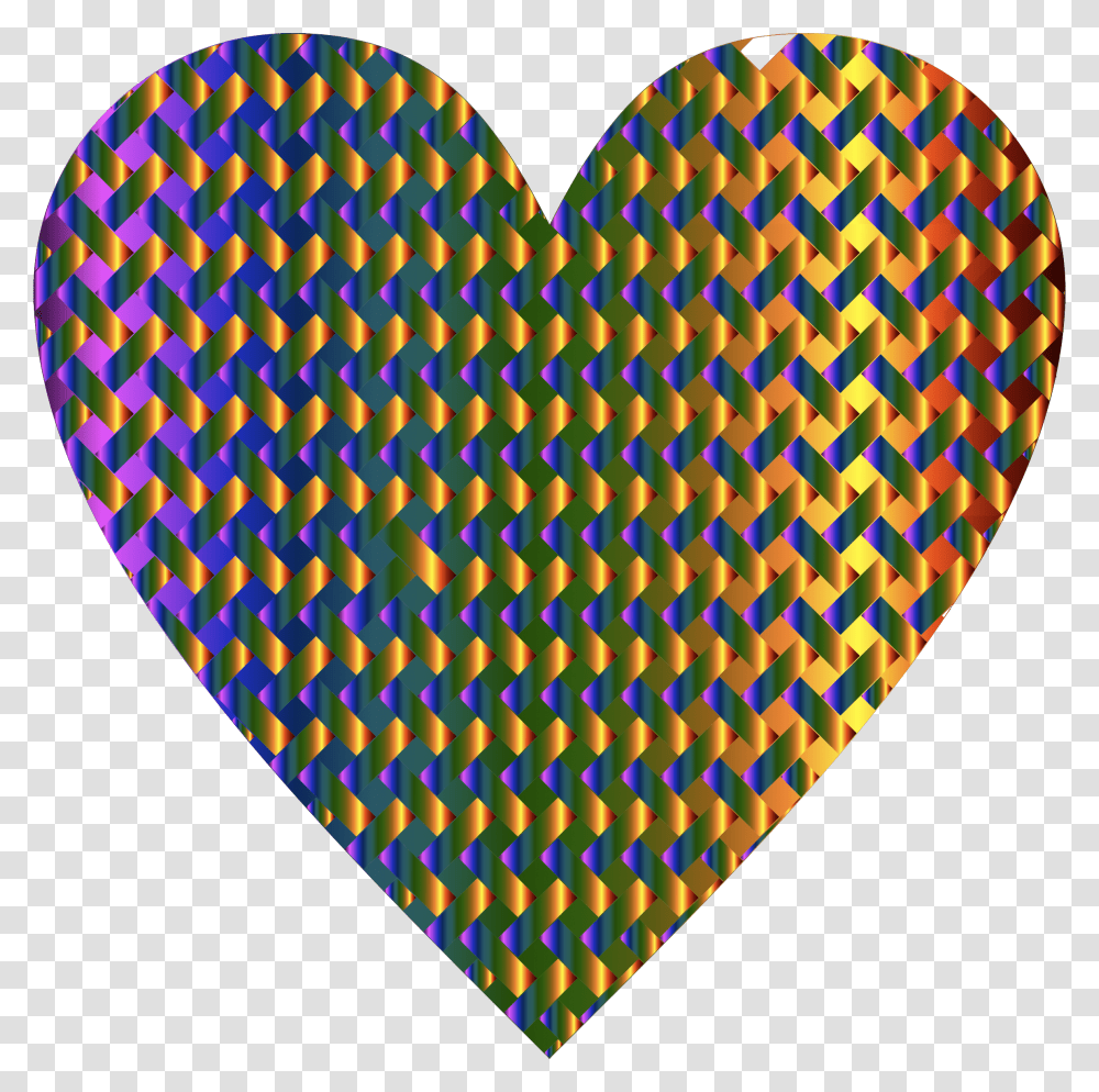 Colorful Heart Lattice Weave Icons, Rug, Light Transparent Png