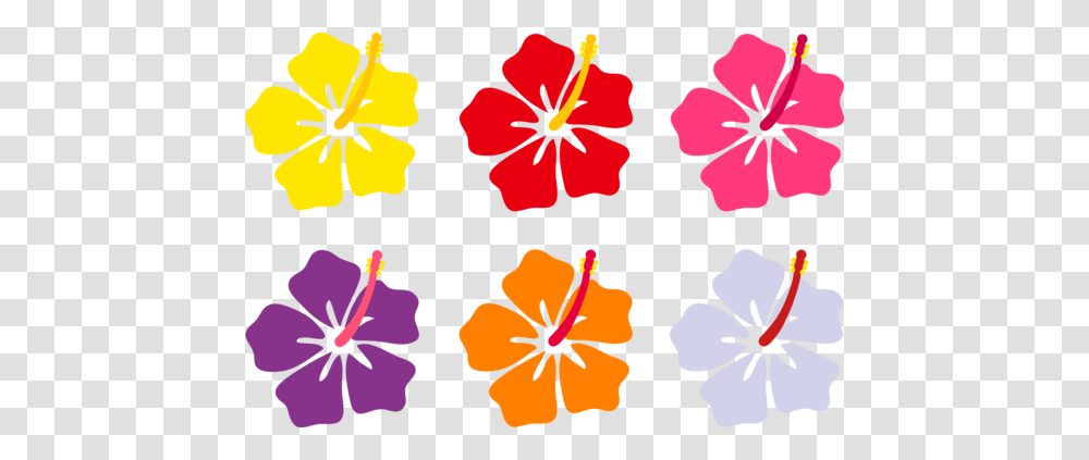 Colorful Hibiscus Flowers Clip Art Flowersugs, Plant, Blossom, Geranium, Petal Transparent Png