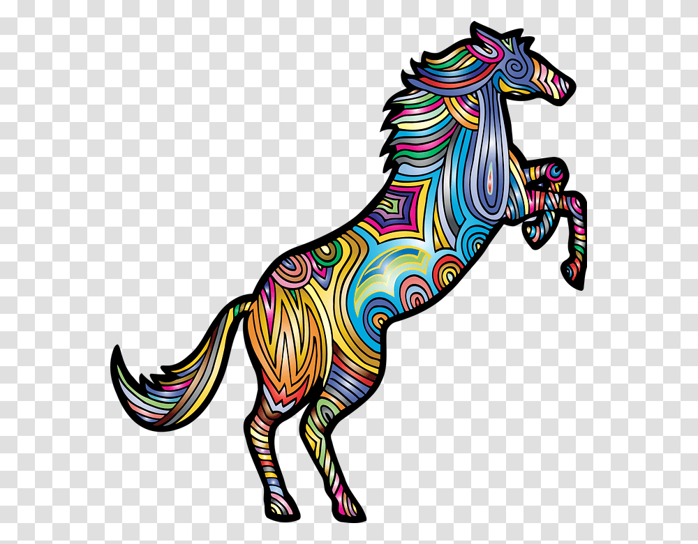 Colorful Horse, Animal, Mammal, Zebra, Wildlife Transparent Png
