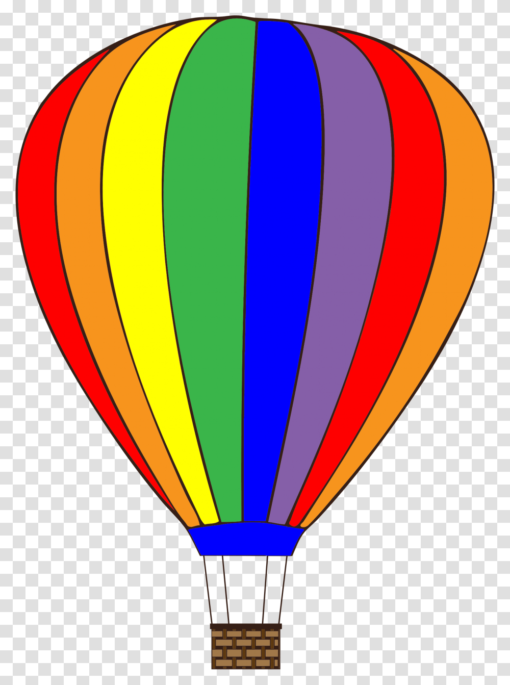 Colorful Hot Air Balloon Icons, Aircraft, Vehicle, Transportation Transparent Png
